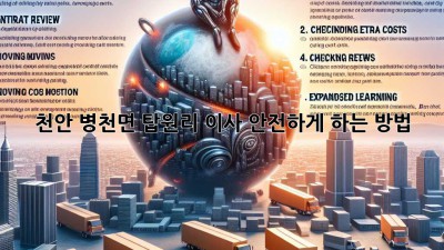 천안 병천면 탑원리 이사, 안전하게 하는 방법!