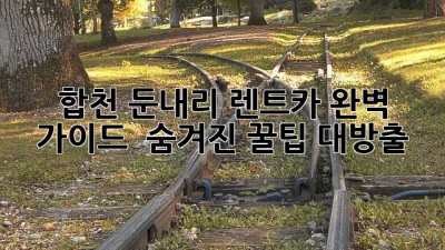 합천 둔내리 렌트카 완벽 가이드 🚗 숨겨진 꿀팁 대방출!