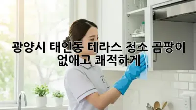 광양시 태인동 테라스 청소: 곰팡이 없애고 쾌적하게!